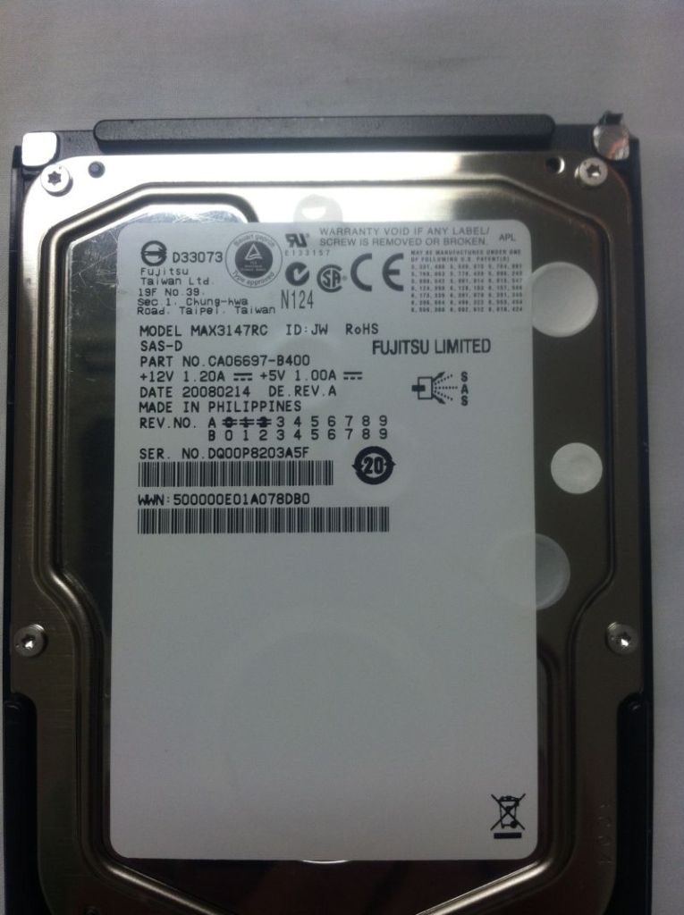 Fujitsu MAX3147RC 146GB 15K RPM SAS Internal Hard Disk Drive